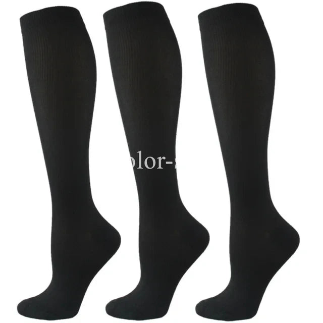 Premium Compression Socks for Men & Women – Elastic Sports, Running, Hiking, Pregnancy & Flight Socks for Varicose Veins, Swollen Legs, Marathon Support