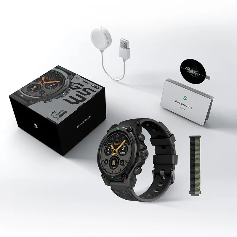 Premium Smartwatch with 1.43" AMOLED Display – GPS, 5ATM Water Resistance, 21-Day Battery Life, 100+ Sports Modes, Bluetooth 