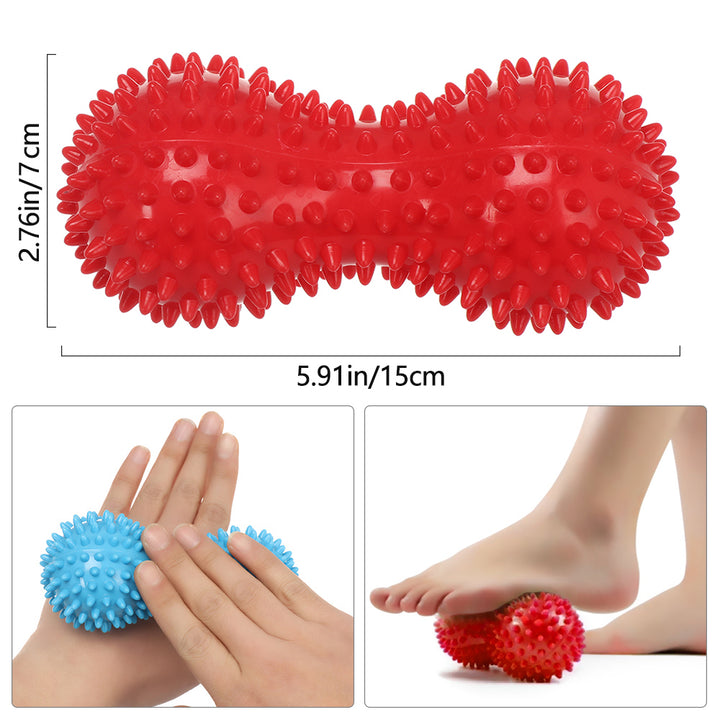 Premium Double Lacrosse Massage Peanut Ball for Deep Tissue Muscle Relief, Self Myofascial Release, Physical Therapy, and