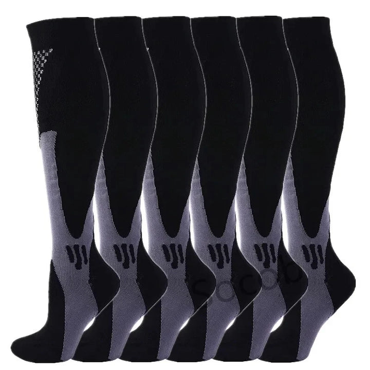 Premium Compression Socks for Men & Women – Elastic Sports, Running, Hiking, Pregnancy & Flight Socks for Varicose Veins, Swollen Legs, Marathon Support