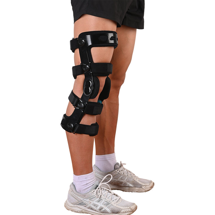 Premium Adjustable Knee Brace for ACL, Meniscus & Ligament Injuries | ROM Hinged Orthopedic Support for Men & Women | Optimal Stability & Comfort