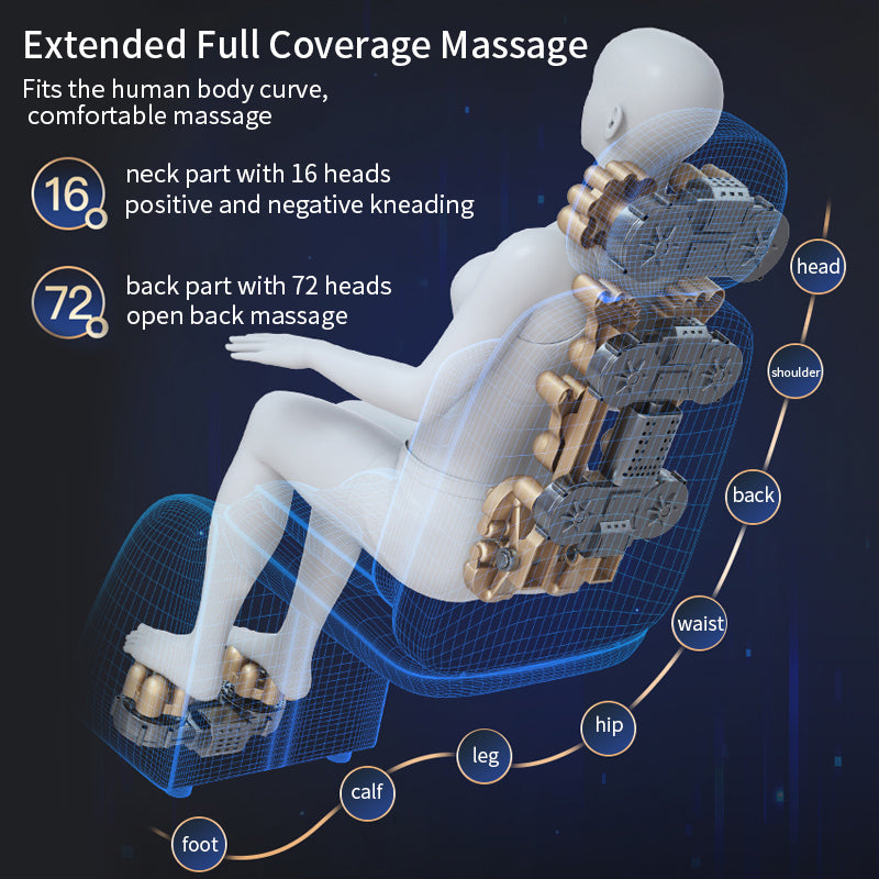 Premium Electric Full Body Massage Chair with Infrared Heating, Deep Kneading, Vibration, and Shiatsu for Neck, Back, Waist,