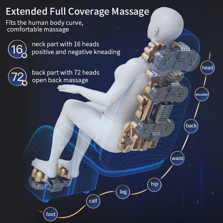 Premium Electric Full Body Massage Chair with Infrared Heating, Deep Kneading, Vibration, and Shiatsu for Neck, Back, Waist,