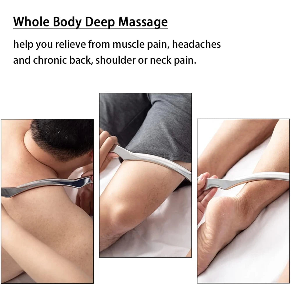 Premium Stainless Steel Gua Sha Scraping Massage Tool - IASTM for Muscle Pain Relief, Soft Tissue Mobilization, and Myofascia