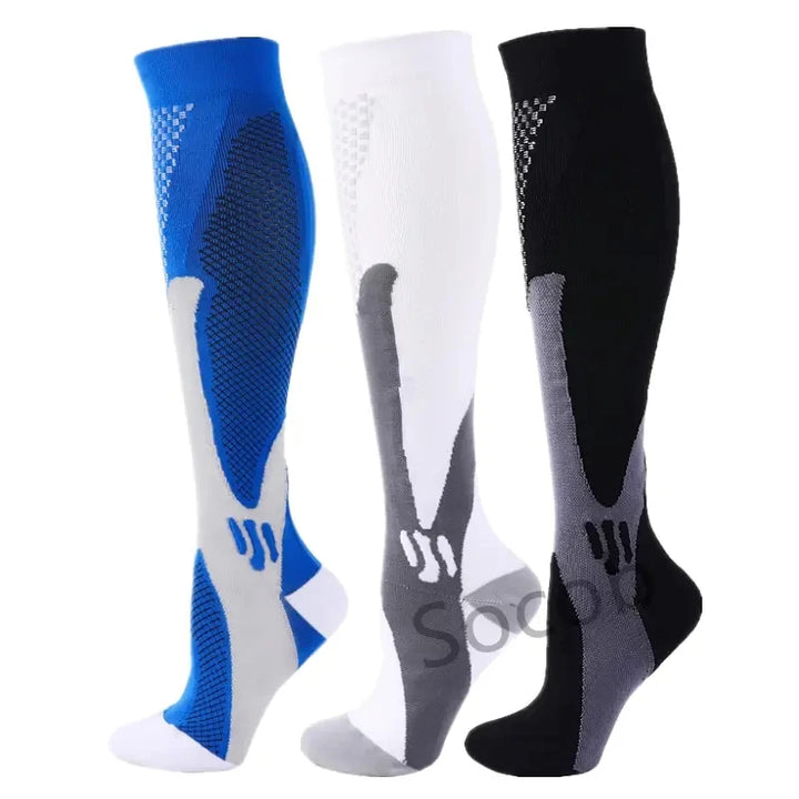 Premium Compression Socks for Men & Women – Elastic Sports, Running, Hiking, Pregnancy & Flight Socks for Varicose Veins, Swollen Legs, Marathon Support