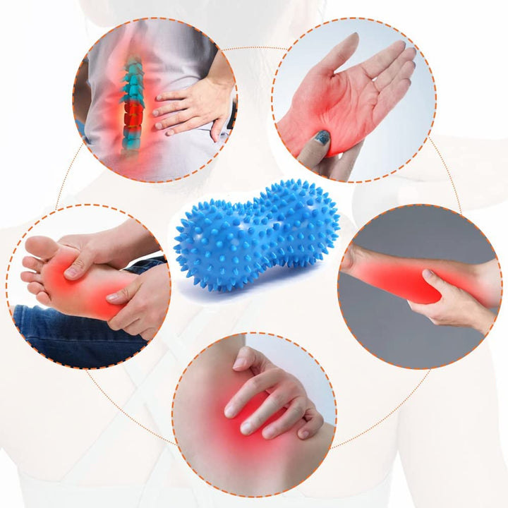 Premium Double Lacrosse Massage Peanut Ball for Deep Tissue Muscle Relief, Self Myofascial Release, Physical Therapy, and