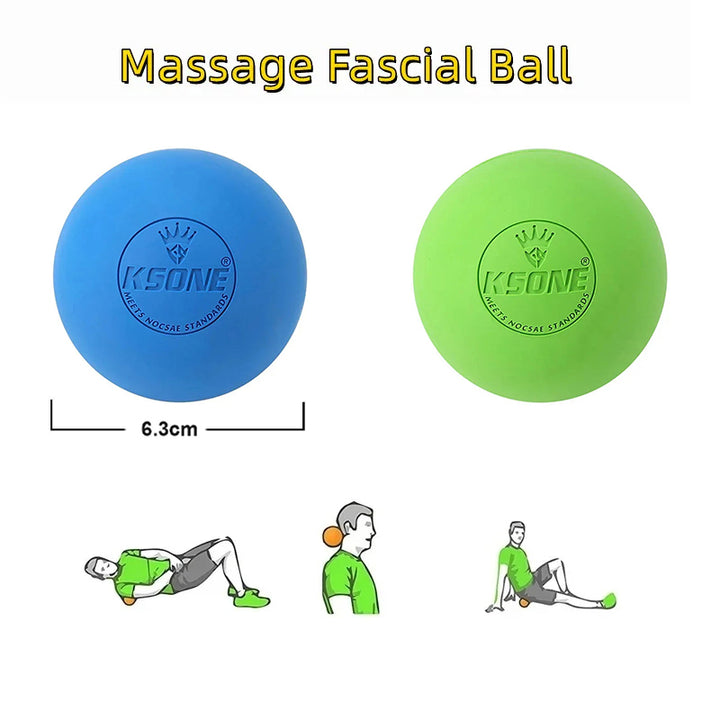 Premium Rubber Massage Ball for Muscle Relaxation, Pain Relief, and Trigger Point Therapy – Lacrosse Fascia Ball for Yoga