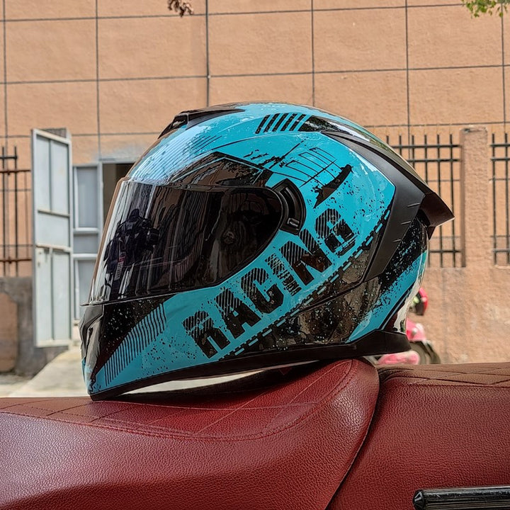 Premium Full Face Motorcycle Helmet - DOT & ECE Certified, Double Lens, Inner Sun Visor, Lightweight ABS Shell Removable Nose