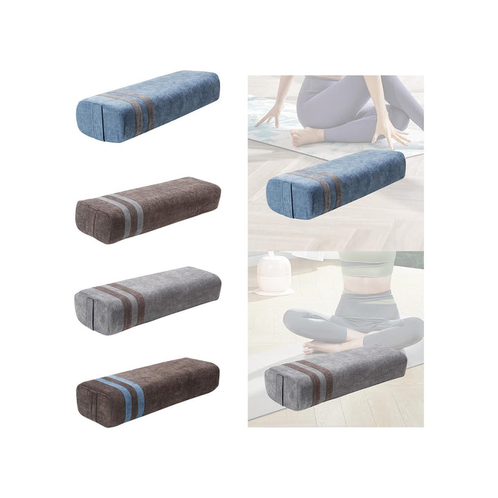 Premium Yoga Bolster Pillow for Restorative Practice – Thick, Ergonomic Design for Comfort & Stability – Suede Fabric with
