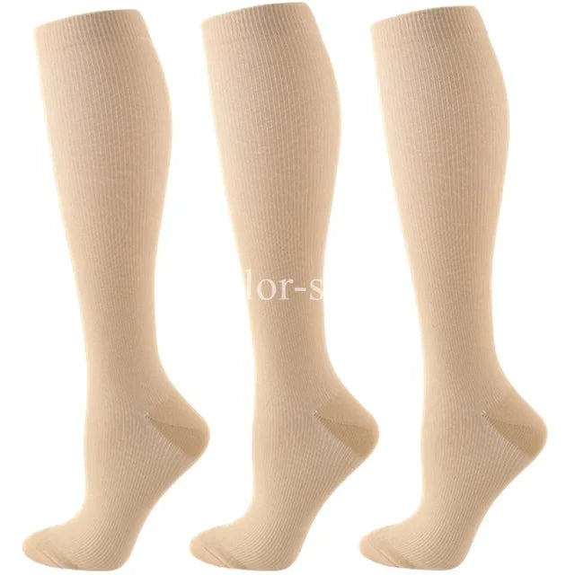 Premium Compression Socks for Men & Women – Elastic Sports, Running, Hiking, Pregnancy & Flight Socks for Varicose Veins, Swollen Legs, Marathon Support