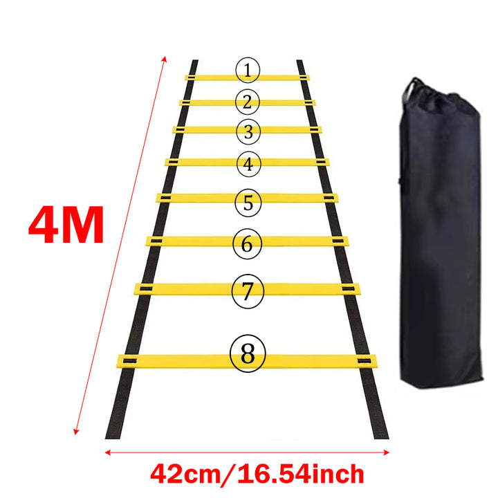 Premium Agility Ladder for Speed Training – Nylon Straps, Multiple Lengths (2M-10M) – Soccer, Football, and Fitness Warm-Up 