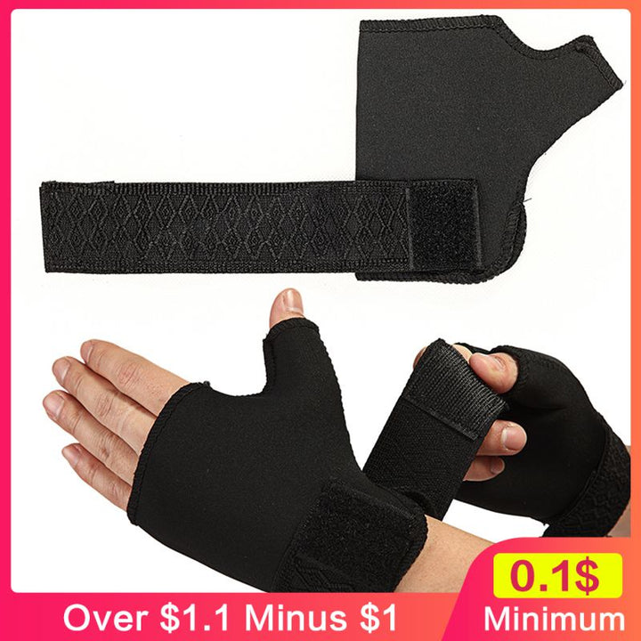 Premium Thumb Brace Guard – Adjustable Support Gloves for Thumb & Wrist Pain Relief, Soft Breathable Half Finger Boxing 