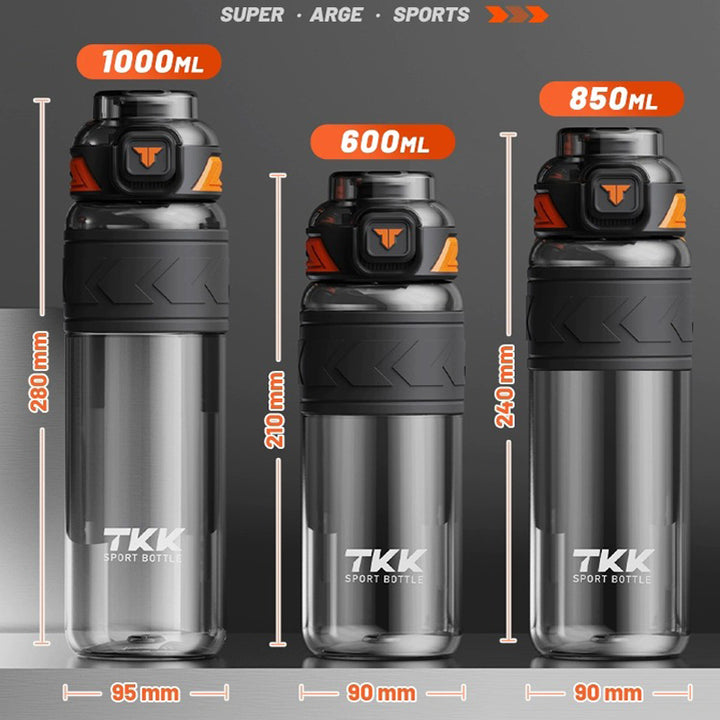 Premium Tritan Water Bottle – 1000ml/1500ml Portable Fitness Kettle with Straw, BPA-Free, Durable, Leak-Proof, Ideal for 