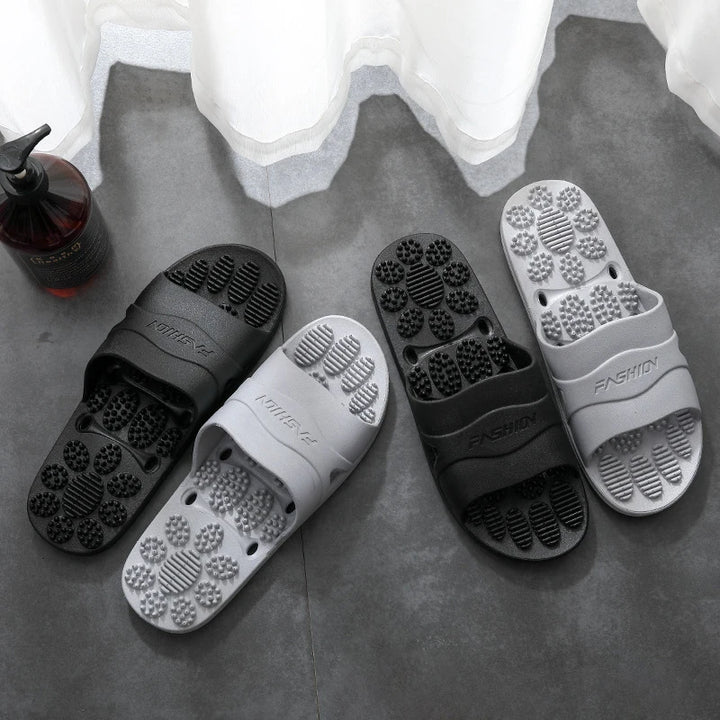 Premium Extra Large Acupoint Massage Slippers – Non-Slip Hollow Design for Indoor Home and Bathroom Use, Comfortable Sole Support for Men and Women, Ideal for Relaxation and Foot Therapy