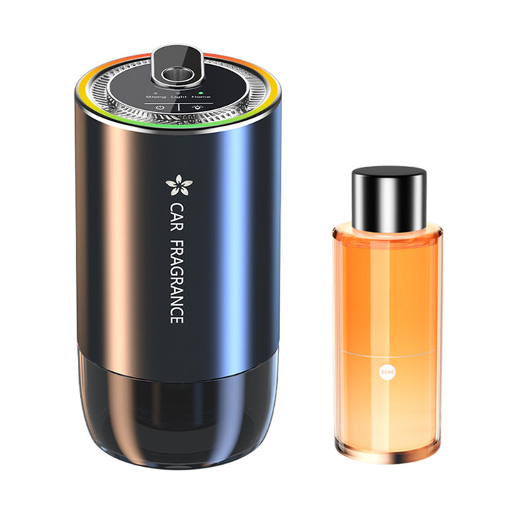 Premium 3-in-1 Car Air Freshener – Aromatherapy Essential Oil Diffuser with Adjustable Starry Sky Light, Music Rhythm Display