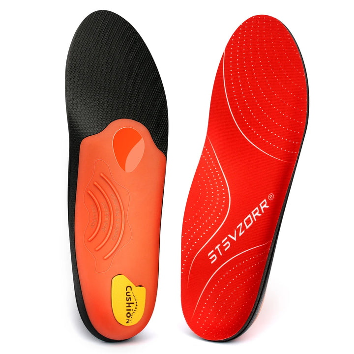 Premium Arch Support Insoles for Pain Relief - Heavy-Duty Orthotics for Flat Feet, Heel Pads, and Plantar Fasciitis in Work Boots for Men and Women