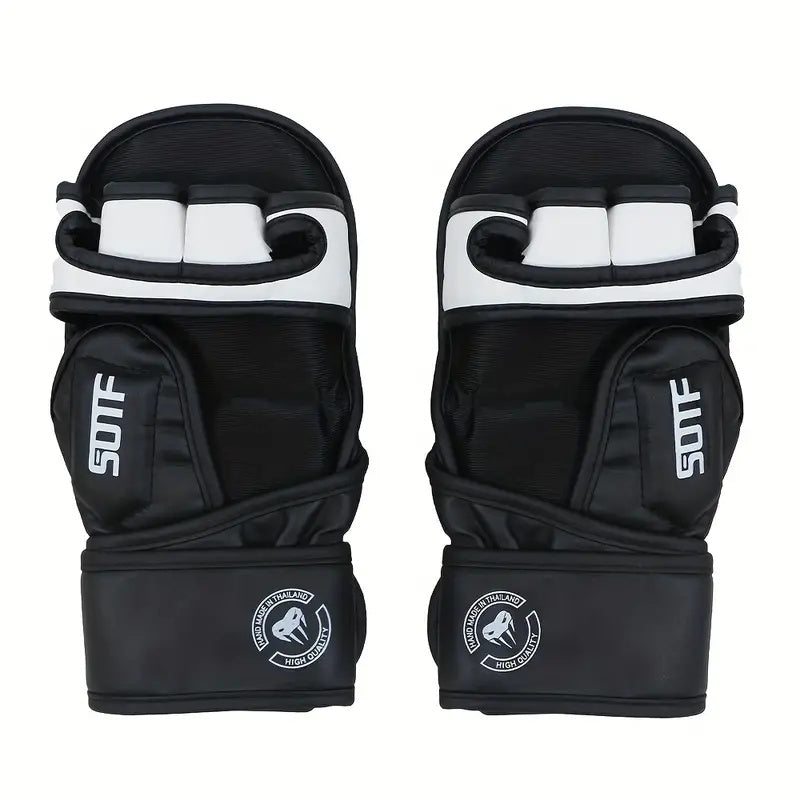 Premium MMA Half-Finger Boxing Gloves – Professional Mixed Martial Arts Training Gloves for Sanda & Free Fighting – Thickened