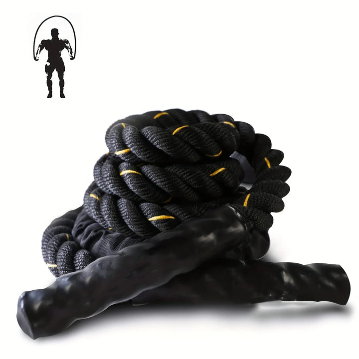 Premium Weighted Jump Rope – 10ft Fitness Skipping Rope for Strength & Cardio Training – Durable Heavy Duty Polyester for Men
