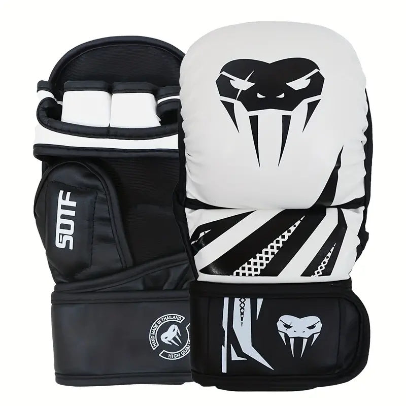 Premium MMA Half-Finger Boxing Gloves – Professional Mixed Martial Arts Training Gloves for Sanda & Free Fighting – Thickened