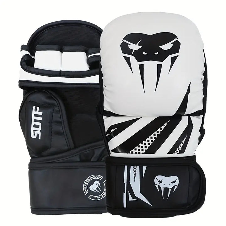 Premium MMA Half-Finger Boxing Gloves – Professional Mixed Martial Arts Training Gloves for Sanda & Free Fighting – Thickened