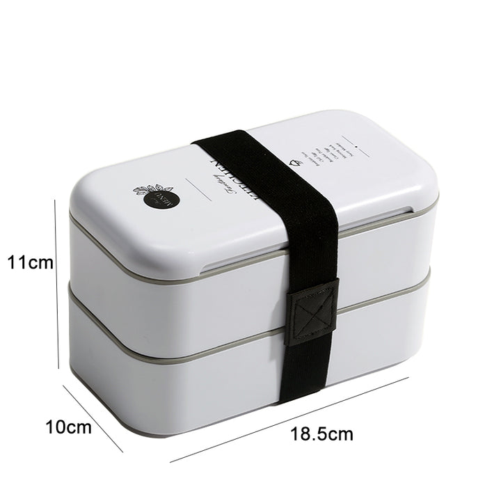 Premium Eco-Friendly Double-Layer Bento Lunch Box – Microwave Safe, 1L Capacity, Health Food Container for Meal Prep, BPA, 