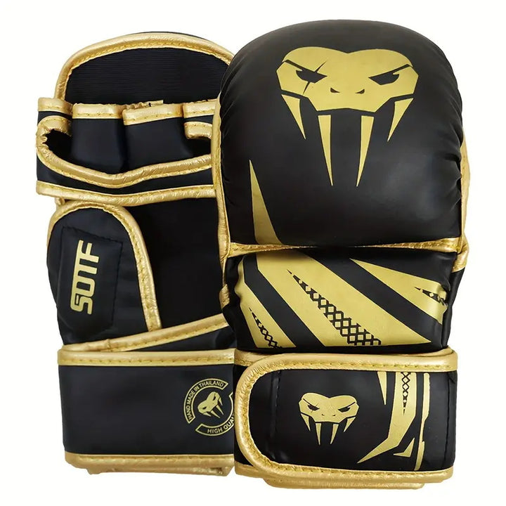 Premium MMA Half-Finger Boxing Gloves – Professional Mixed Martial Arts Training Gloves for Sanda & Free Fighting – Thickened