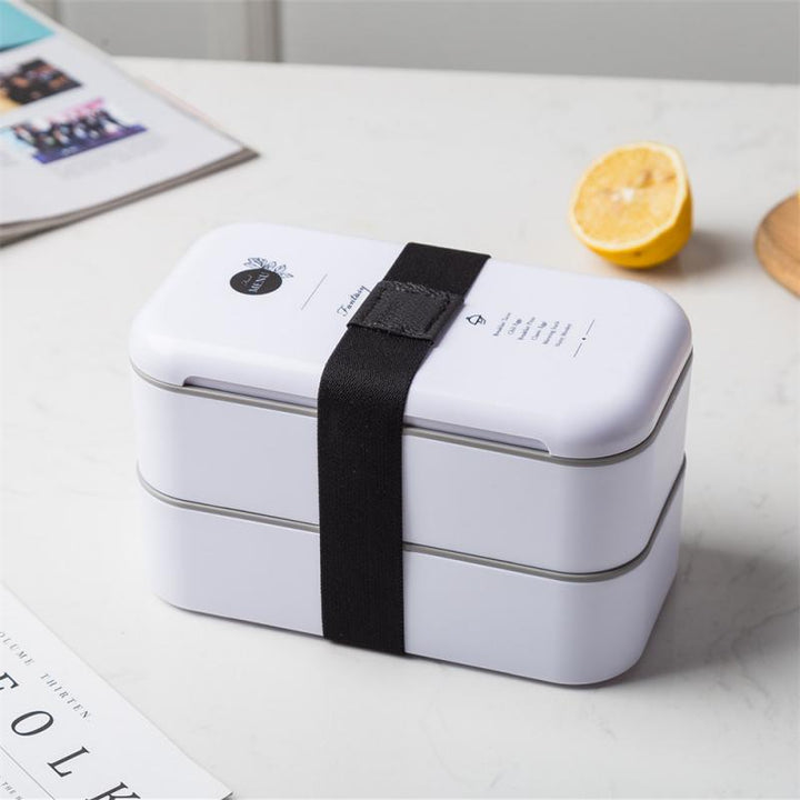 Premium Eco-Friendly Double-Layer Bento Lunch Box – Microwave Safe, 1L Capacity, Health Food Container for Meal Prep, BPA, 