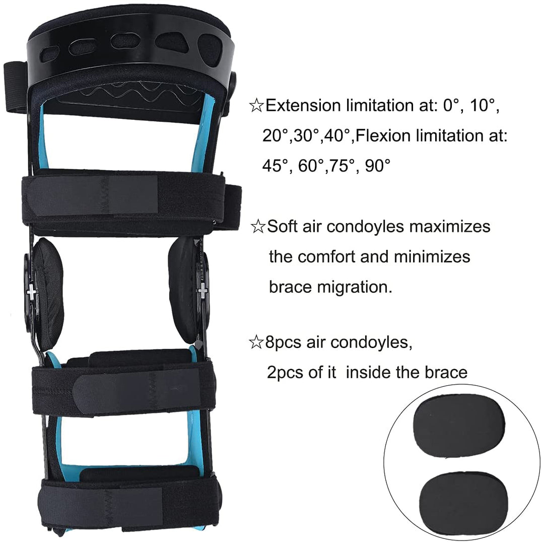 Premium Adjustable Knee Brace for ACL, Meniscus & Ligament Injuries | ROM Hinged Orthopedic Support for Men & Women | Optimal Stability & Comfort