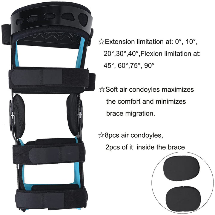 Premium Adjustable Knee Brace for ACL, Meniscus & Ligament Injuries | ROM Hinged Orthopedic Support for Men & Women | Optimal Stability & Comfort