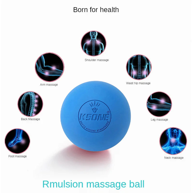 Premium Rubber Massage Ball for Muscle Relaxation, Pain Relief, and Trigger Point Therapy – Lacrosse Fascia Ball for Yoga