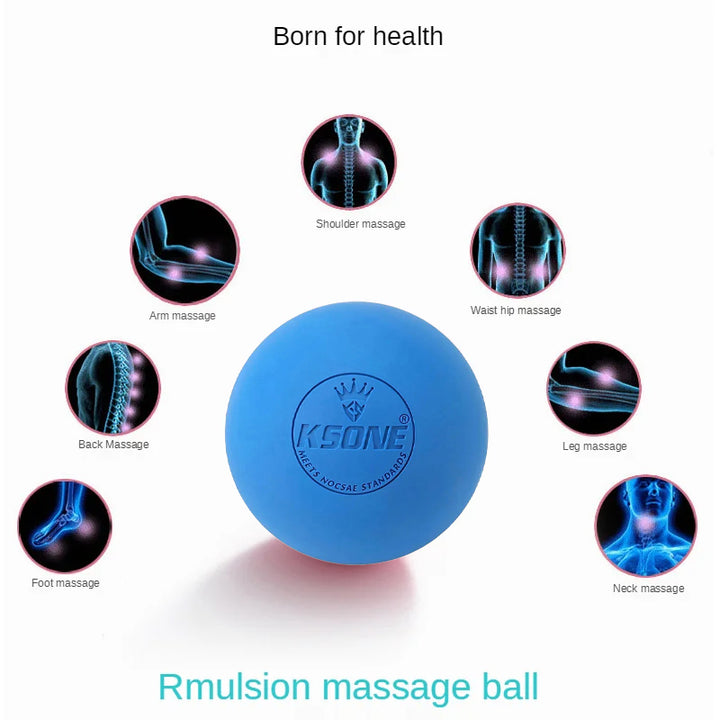 Premium Rubber Massage Ball for Muscle Relaxation, Pain Relief, and Trigger Point Therapy – Lacrosse Fascia Ball for Yoga