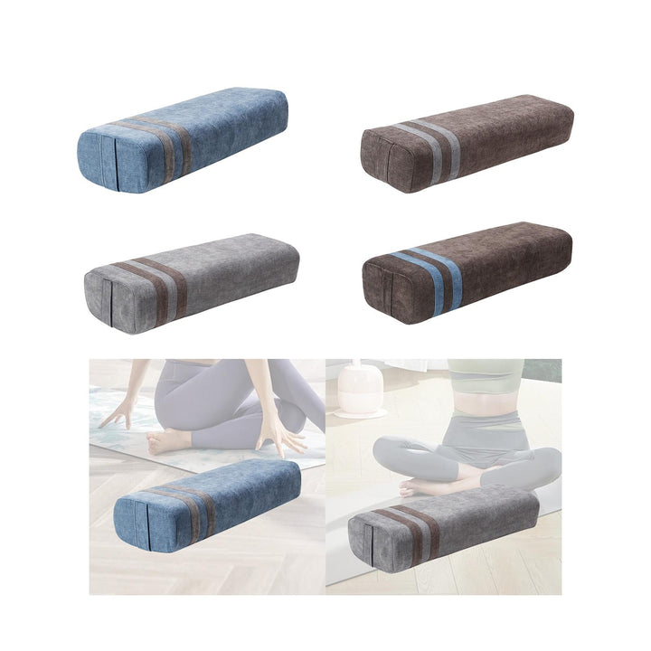 Premium Yoga Bolster Pillow for Restorative Practice – Thick, Ergonomic Design for Comfort & Stability – Suede Fabric with