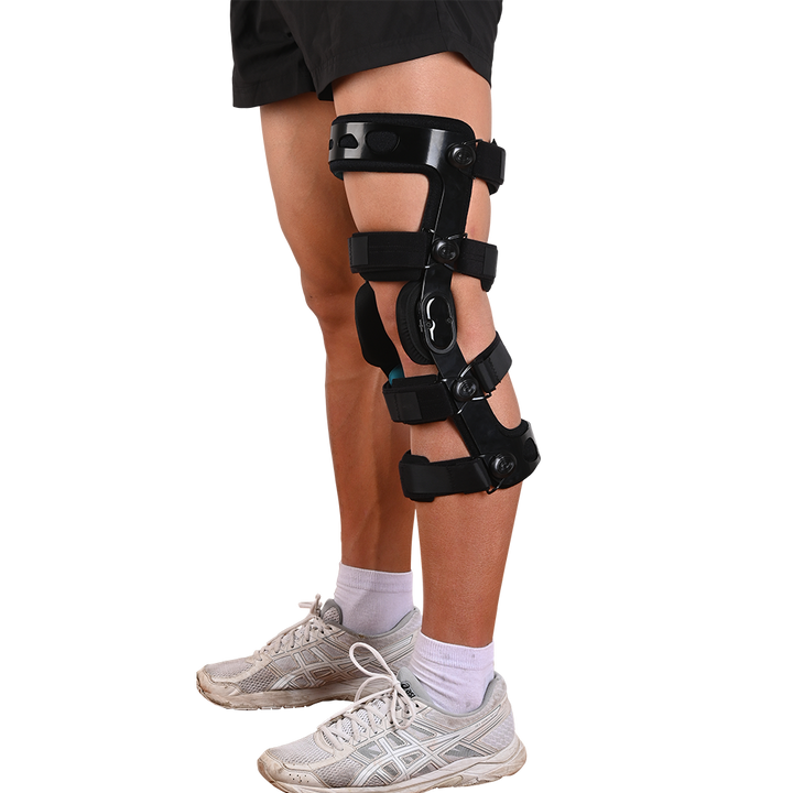 Premium Adjustable Knee Brace for ACL, Meniscus & Ligament Injuries | ROM Hinged Orthopedic Support for Men & Women | Optimal Stability & Comfort