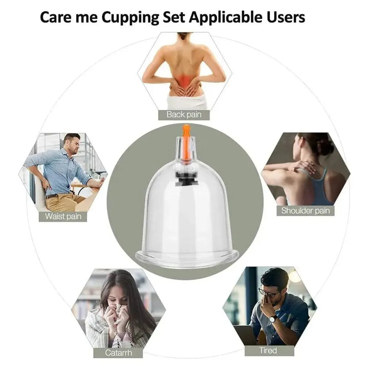 Premium Cupping Therapy Set – Professional Vacuum Suction Cups for Chinese Medicine Physiotherapy, Massage, and Muscle Relaxation, Durable Plastic Jars for Home and Professional Use