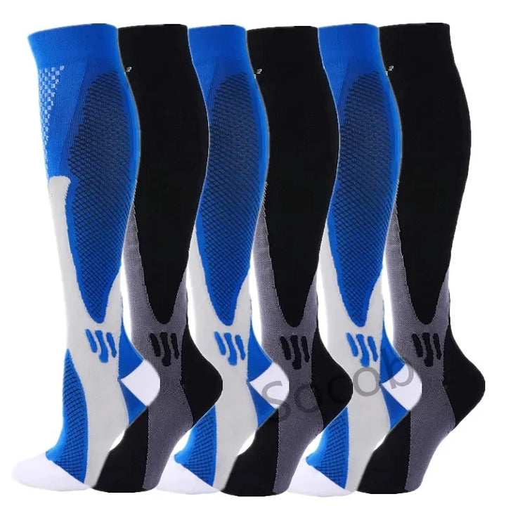 Premium Compression Socks for Men & Women – Elastic Sports, Running, Hiking, Pregnancy & Flight Socks for Varicose Veins, Swollen Legs, Marathon Support