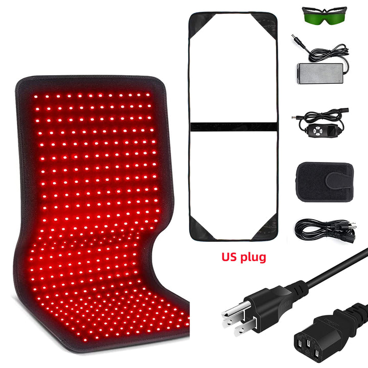 Premium Red & Infrared Therapy Belt - Pain Relief & Slimming LED Pad for Body & Muscle Recovery