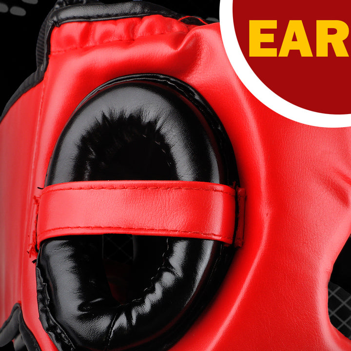 Premium Muay Thai & Taekwondo Headgear with Mask – Kids & Adults Sparring Boxing Helmet, Full Face Protector, Training Gear 