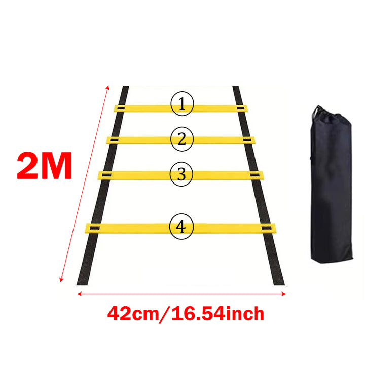 Premium Agility Ladder for Speed Training – Nylon Straps, Multiple Lengths (2M-10M) – Soccer, Football, and Fitness Warm-Up 