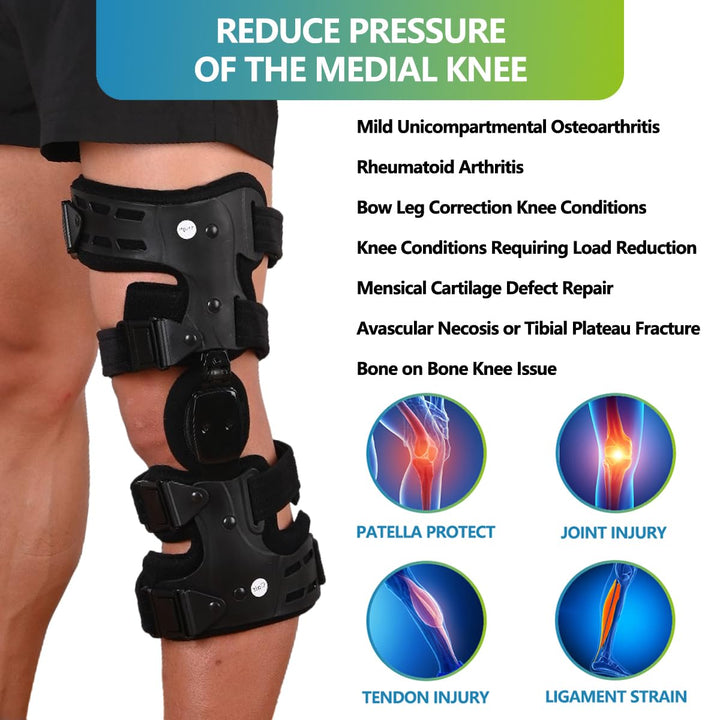 Premium Adjustable Knee Brace for ACL, Meniscus & Ligament Injuries | ROM Hinged Orthopedic Support for Men & Women | Optimal Stability & Comfort