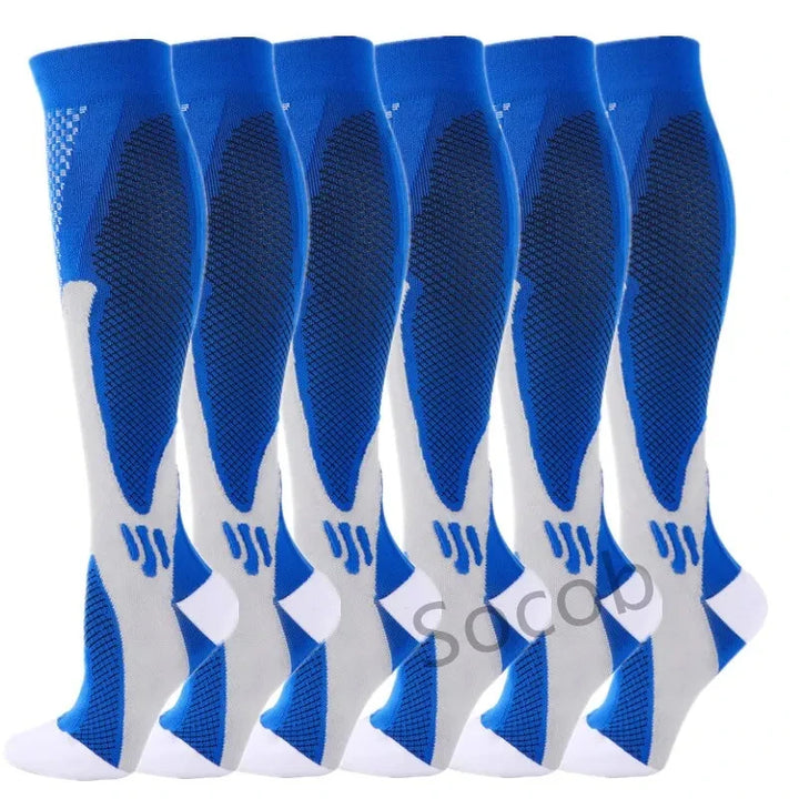 Premium Compression Socks for Men & Women – Elastic Sports, Running, Hiking, Pregnancy & Flight Socks for Varicose Veins, Swollen Legs, Marathon Support