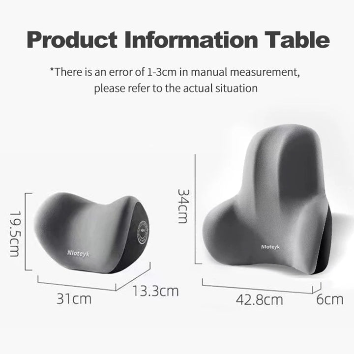 Premium Memory Foam Lumbar Cushion – Ergonomic Back Support for Car, Office, and Gaming Chairs, Postpartum Waist Relief, 