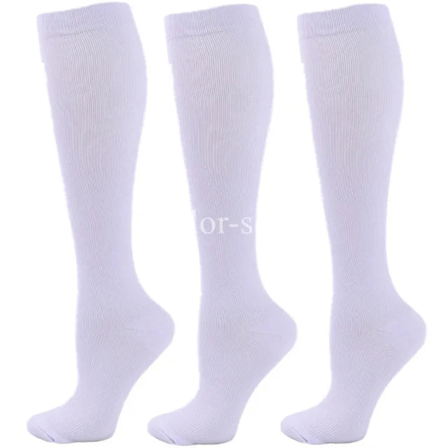 Premium Compression Socks for Men & Women – Elastic Sports, Running, Hiking, Pregnancy & Flight Socks for Varicose Veins, Swollen Legs, Marathon Support