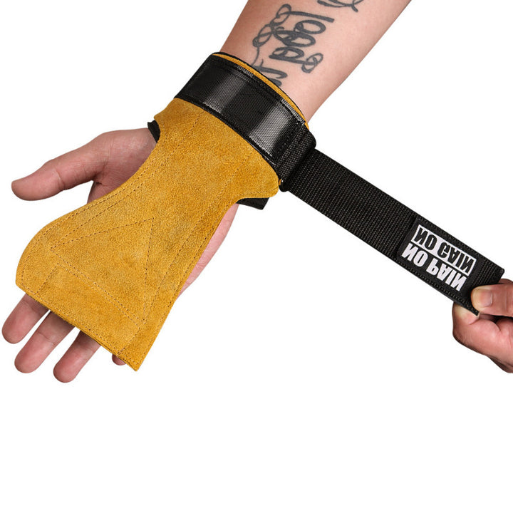 Premium Cowhide Gym Grips - Palm Guards & Protectors for Weightlifting, Gymnastics & Fitness Training - Durable Workout 